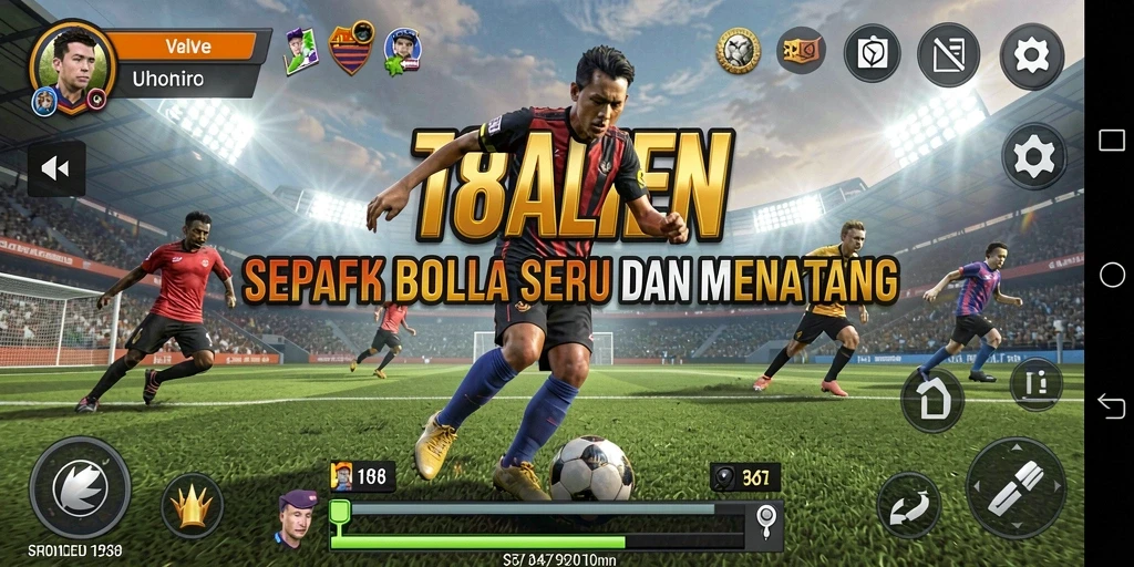 Tampilan aksi menegangkan dalam <strong>138ALIEN</strong> di lapangan sepak bola.