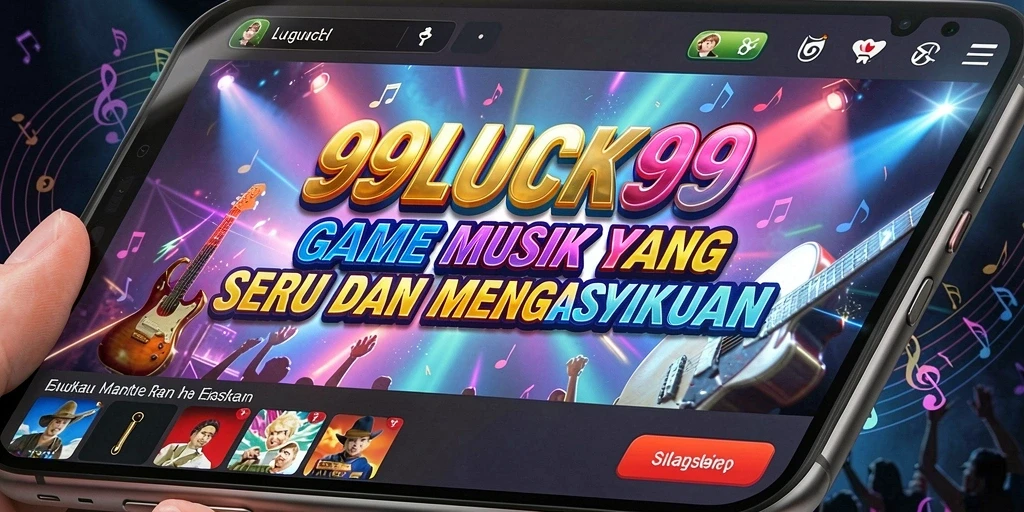 Tampilan gameplay seru dari 99LUCK99 dengan berbagai lagu.