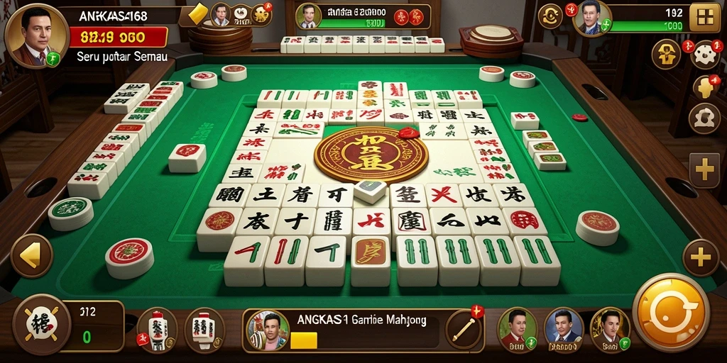 Screenshot gameplay ANGKASA168 menampilkan keseruan permainan Mahjong.