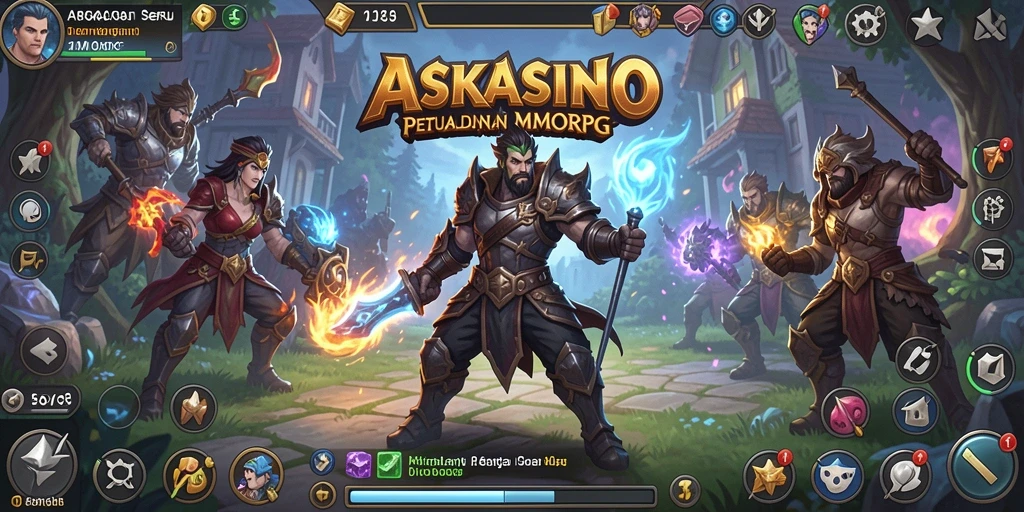 Gameplay ASKASINO dengan grafis detail dan karakter unik.