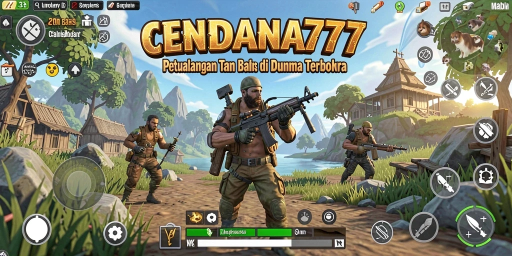 Screenshot gameplay CENDANA777 yang menunjukkan dunia terbuka yang luas.