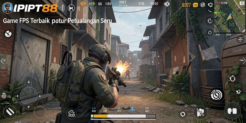 Tampilan gameplay intens di CIPIT88 dengan aksi FPS seru.