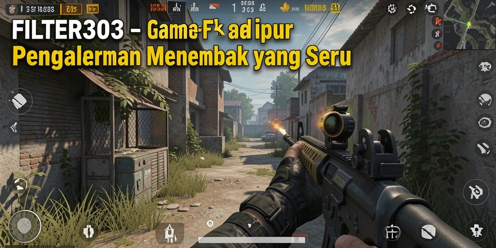 Screenshot FILTER303 menampilkan aksi menembak yang mendebarkan dan grafik yang memukau.