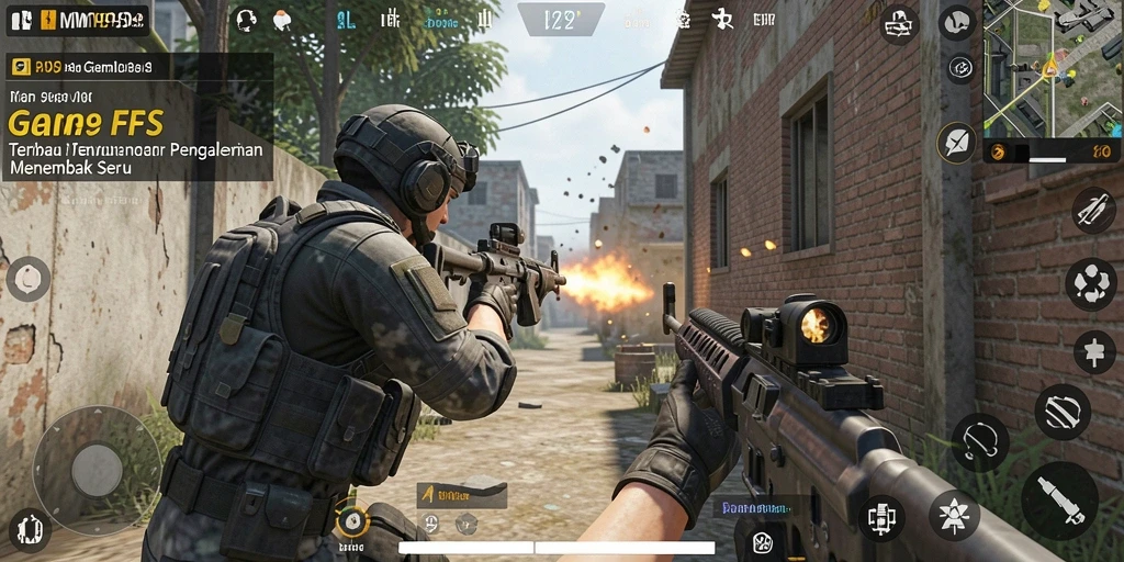 Gameplay GIM999 yang mendebarkan dalam pertempuran FPS.