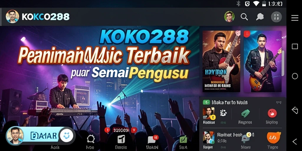 Screenshot KOKO288 menampilkan pengalaman gameplay musik yang menarik.