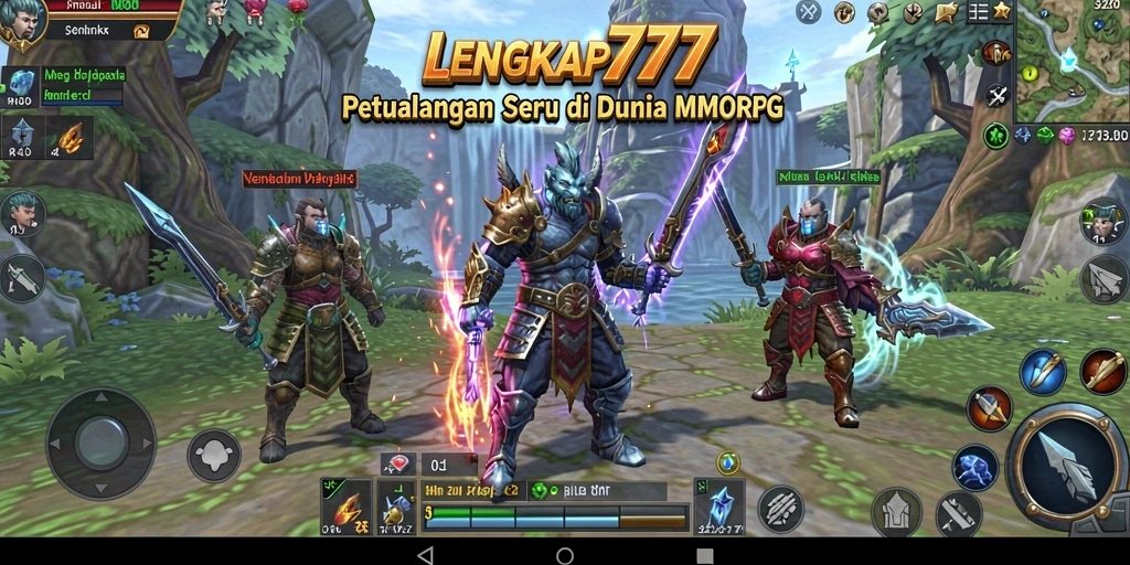 Tampilan gameplay seru dalam dunia MMORPG LENGKAP777.
