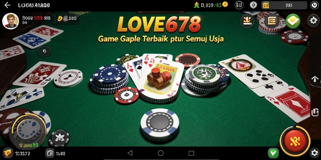 Tampilan gameplay Gaple seru dan interaktif di LOVE678.