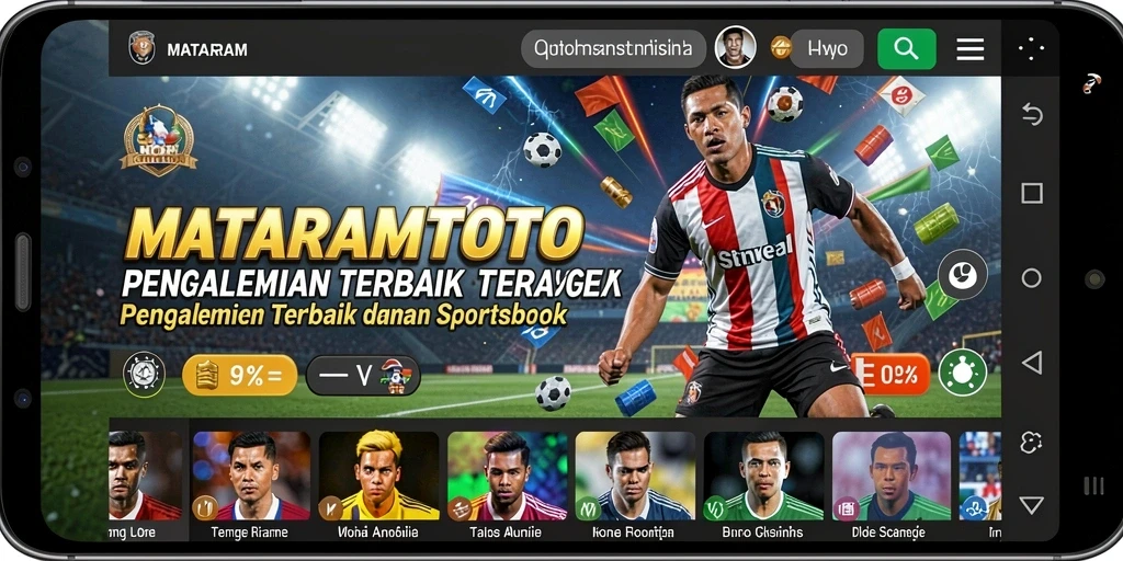 Tampilan gameplay seru di MATARAMTOTO yang menampilkan taruhan olahraga.