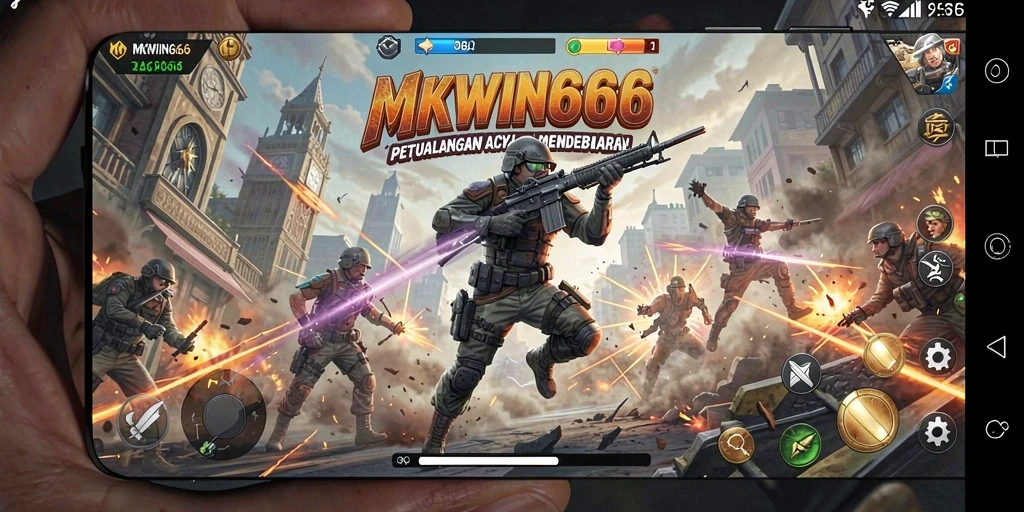 Tangkapan layar utama gameplay MKWIN666 dengan aksi pertempuran yang mendebarkan.