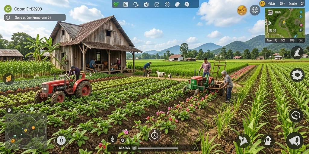 Gameplay menarik dalam NEX288 menunjukkan keseruan bertani.