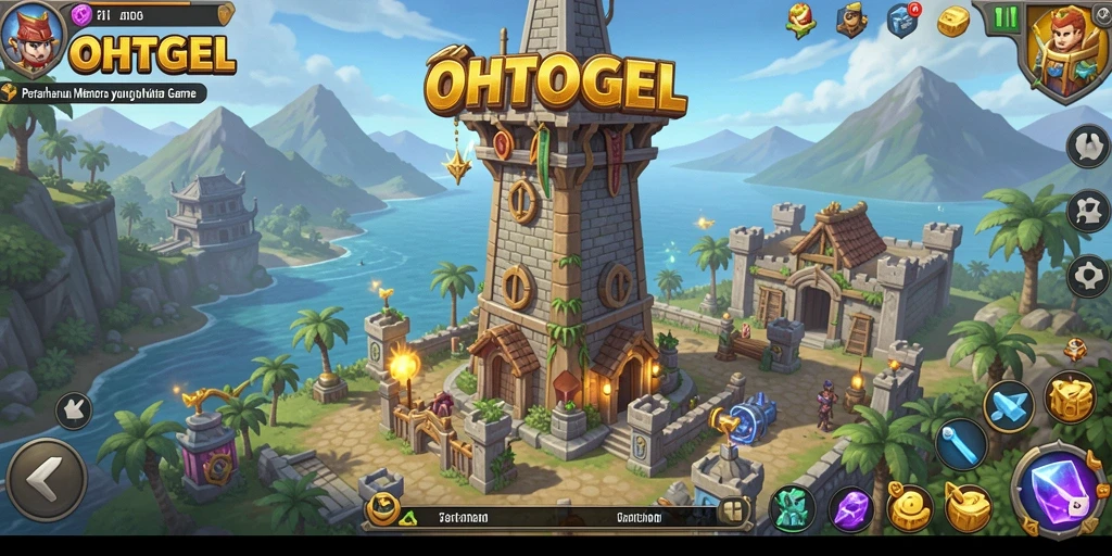 Tampilan gameplay menarik dari OHTOGEL dalam genre Tower Defense.