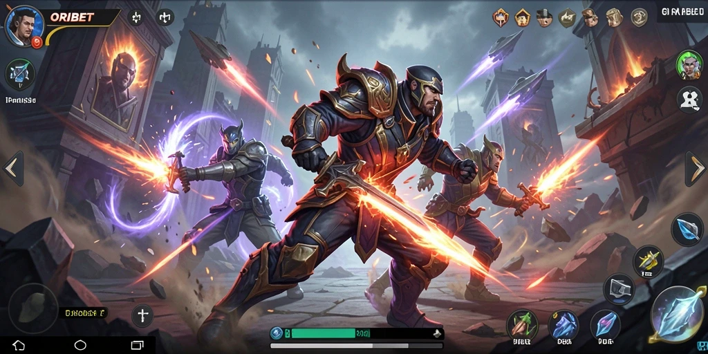 Gameplay ORIBET dengan pertarungan yang menegangkan dan seru.