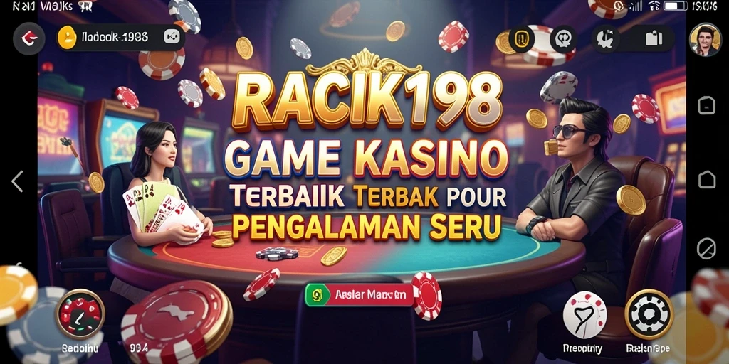 Tampilan gameplay seru di RACIK198 dengan berbagai permainan kasino.