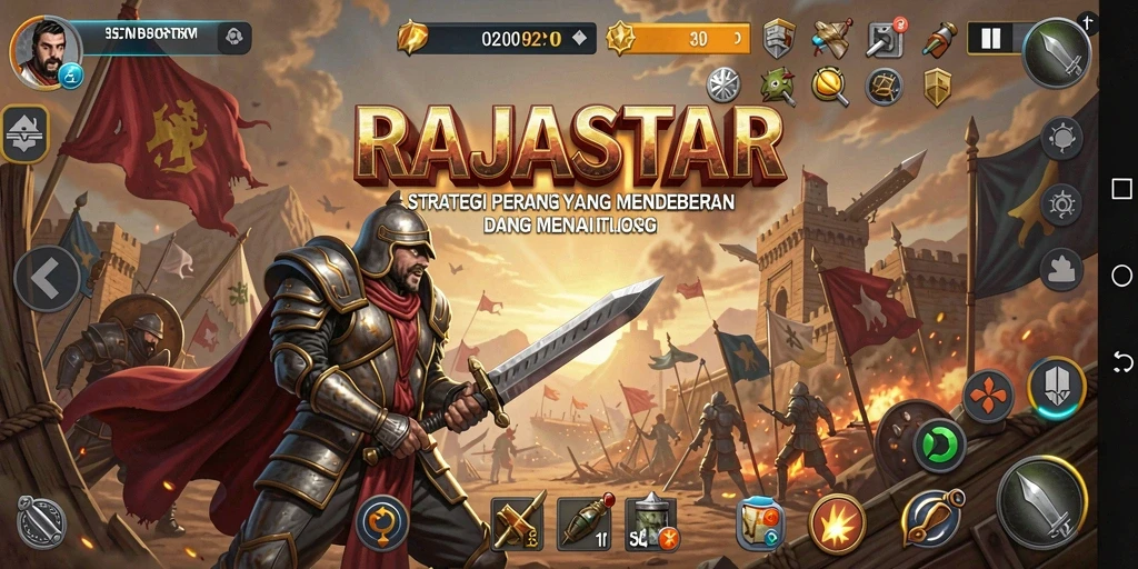 Tampilan gameplay RAJASTAR yang penuh aksi dan strategi.