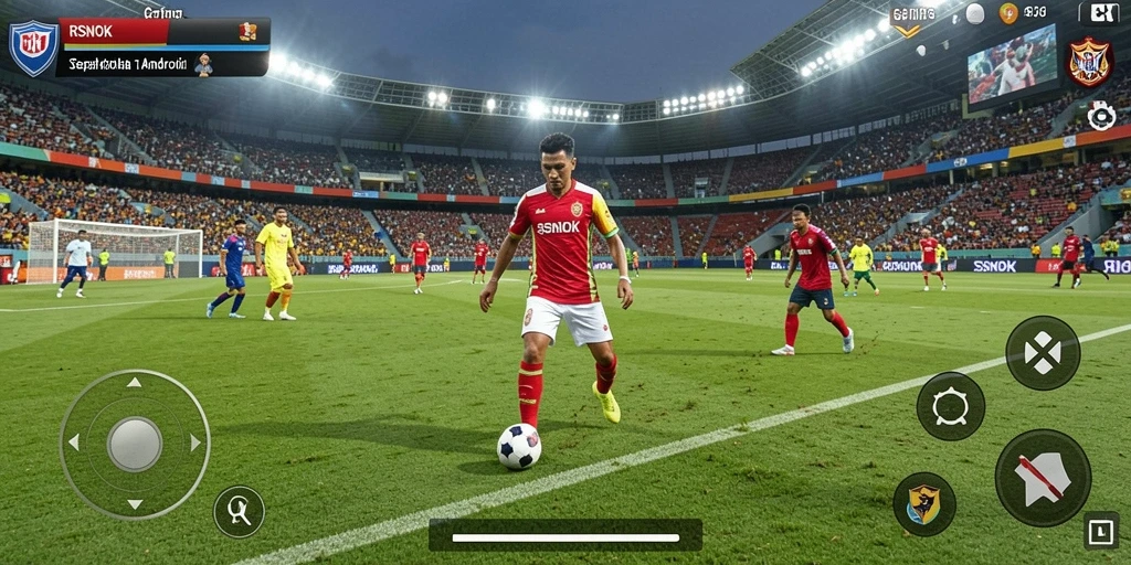 Tampilan gameplay menarik dari game sepak bola RSNOK.