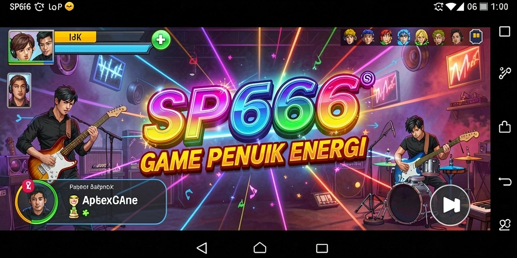 Gameplay seru dalam SP666 dengan berbagai tantangan musik.