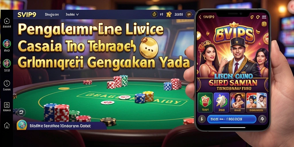Screenshot gameplay SVIP9 menampilkan dealer langsung dan suasana kasino yang mendebarkan.