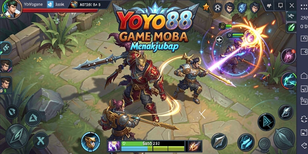 Gameplay menarik saat bertarung dalam tim di YOYO88.